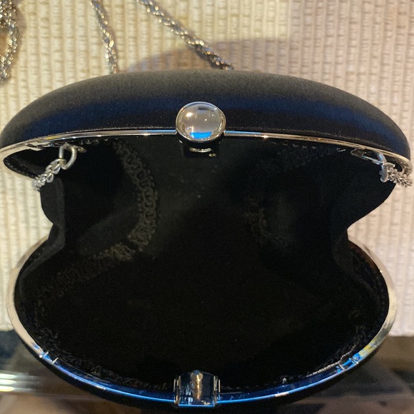 Cute 5” Black Satin Evening Purse - Picture 7 of 7